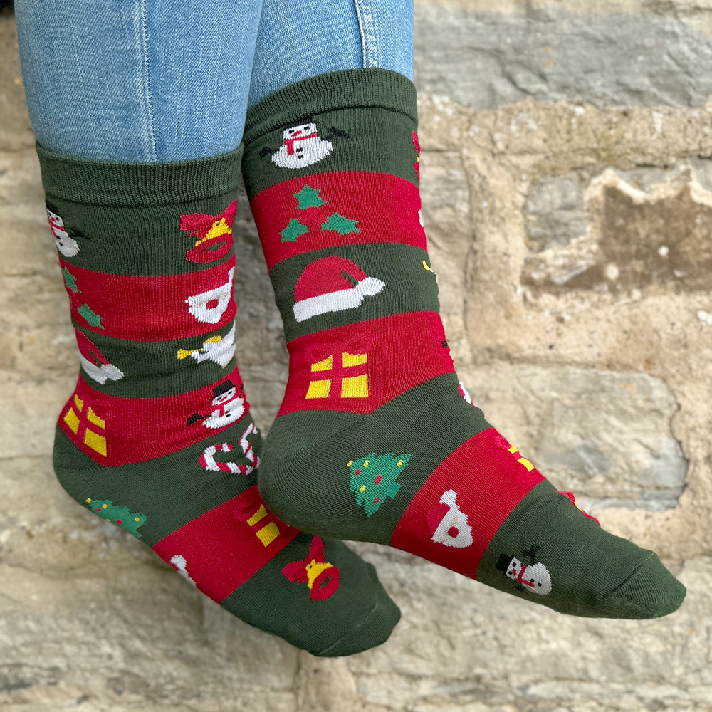 Weihnachts-Socken von Krawattendackel