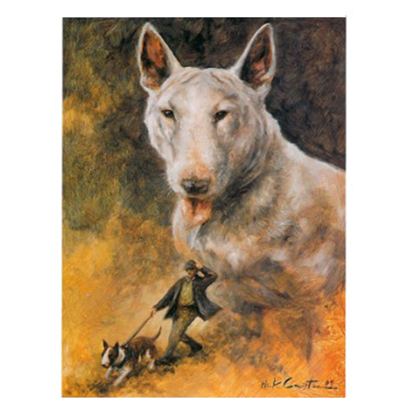 Bull Terrier - Druckbild von Mick Cawston