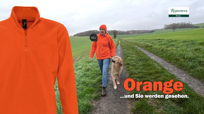ROMNEYS Basic Fleece-Pullover, orange