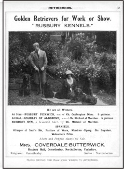 Reprint - Goldens 1917, Rusbury Kennels