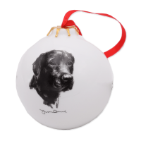Weihnachtskugel mit Hundegemälde - Victoria Armstrong Collection