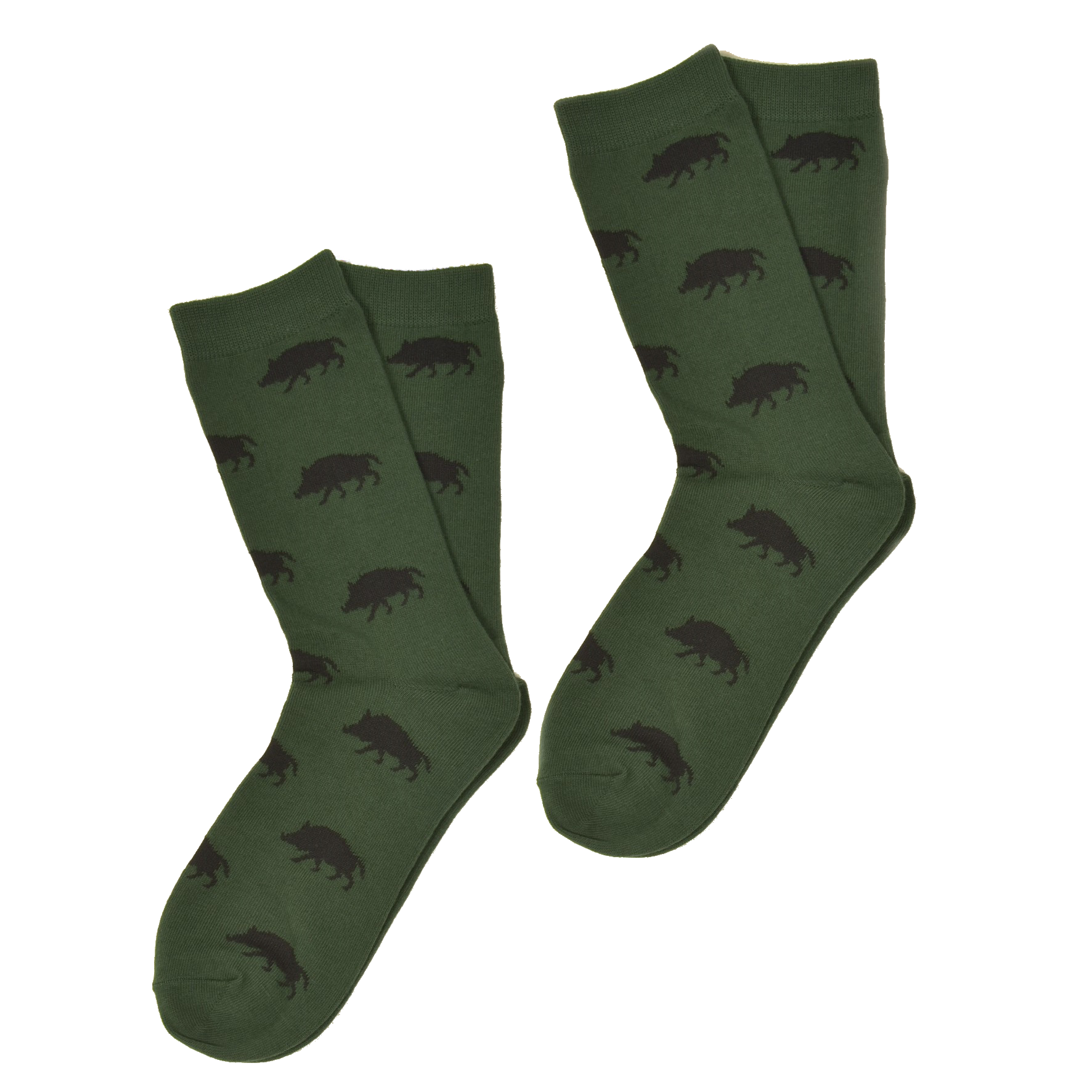 Wildschwein Socken Grün - Krawattendackel